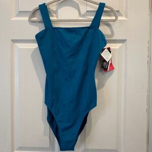 Mondor Matrix Wide Strap Leotard Adult XL Paradise Blue NWT